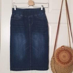 Midi jean skirt